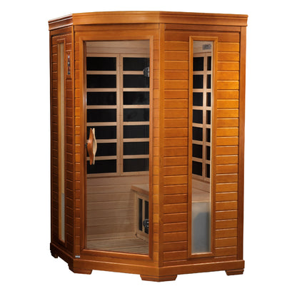 Dynamic "Heming" 2-Person Corner Low EMF FAR Infrared Sauna