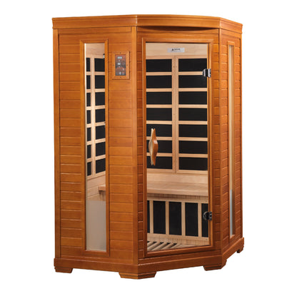 Dynamic "Heming" 2-Person Corner Low EMF FAR Infrared Sauna