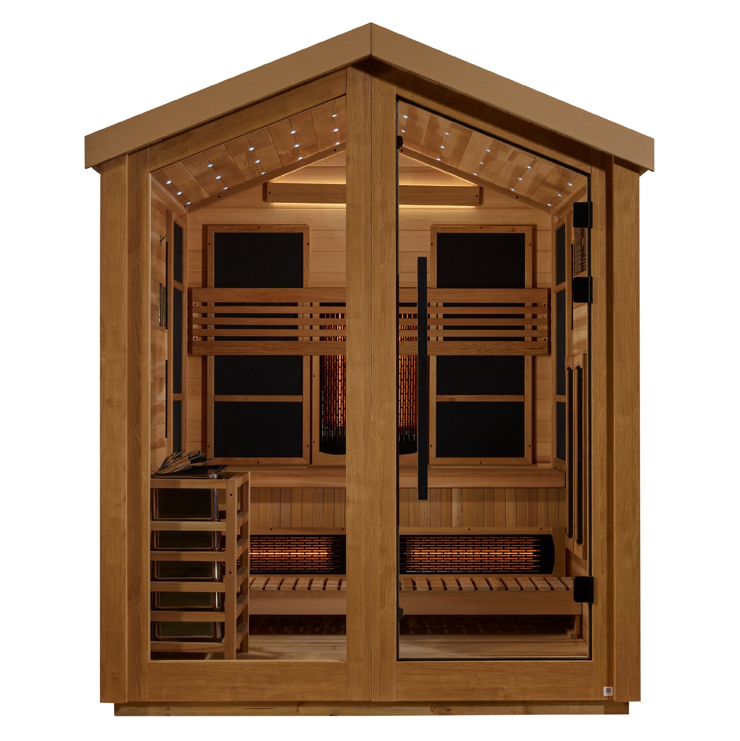 Golden Designs "Loviisa" 3-Person Hybrid Sauna (PureTech™ Full Spectrum Infrared or Traditional Stove)